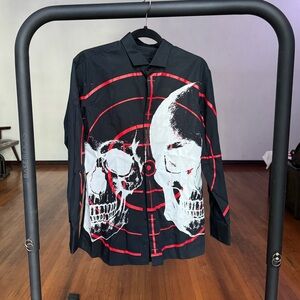 Philipp plein black skull shirt